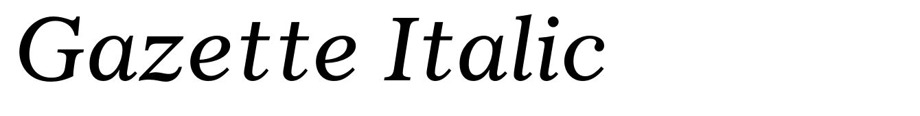 Gazette Italic